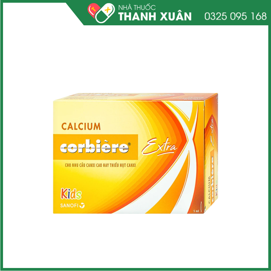 Calcium Corbière Extra Kid bổ sung calci, điều trị loãng xương, còi xương